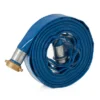 Apache 98138015 1.5" Diameter 50' Length 75 PSI Polyester-Reinforced PVC Lay Flat Pool Sump Pump Hose With Aluminum Pin Lug Connections, Blue (2 Pack)