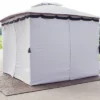 Sunnydaze Decor Sunnydaze Gazebo 4-Piece Polyester Sidewall Set For 10' X 13' Soft Top Rectangle Patio Gazebo - 125" W X 77" H