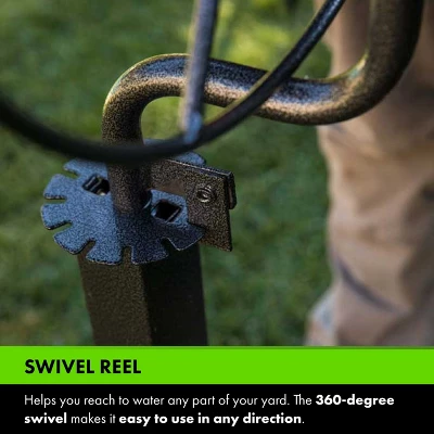 Yard Butler Free Standing Swivel Hose Reel - Water Hose Caddy For Yard Or Garden - Freestanding Metal Outdoor Water Pipe Stand - Image 4