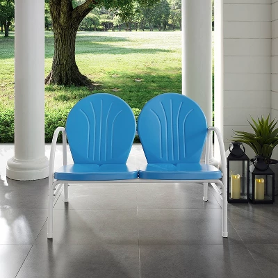 Griffith Outdoor Loveseat - Sky Blue - Crosley - Image 2