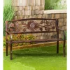 Plow & Hearth Sunflower Metal Garden Bench