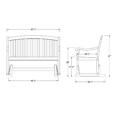 Sherwood Glider Bench - Teak - Cambridge Casual - Image 5