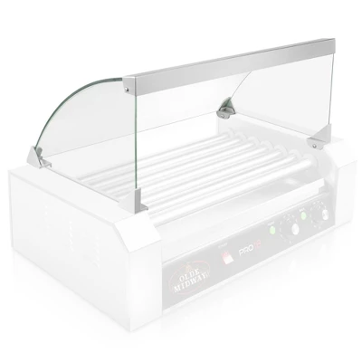 Olde Midway Glass Replacement Cover ONLY For PRO18 Hot Dog 7 Roller Grill Cooker Machine