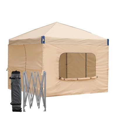 Aoodor 10' X 10' Pop Up Canopy Tent With Removable Mesh Window Sidewalls, Portable Instant Shade Canopy With Roller Bag - Image 9