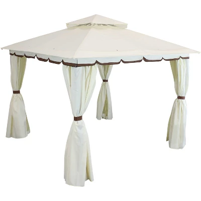 Sunnydaze Decor Sunnydaze Soft Top Rectangle Patio Gazebo With Screens And Privacy Walls For Backyard, Garden Or Deck - Image 9