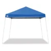 Z-Shade 10 X 10 Ft Horizon Angled Leg Instant Shade Canopy Shelter, Blue & Durable Plastic Circular 5 Pound Canopy Tent Leg Weight Plates, Set Of 4