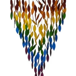 Home & Garden Premiere Rainbow Chime - One Windchime 35.0 Inches - Waterfall Driftwood - Geblueg604 - Glass - Multicolored