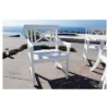 Vifah Bradley Outdoor Wood Arm Chair - White