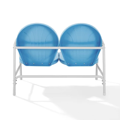 Griffith Outdoor Loveseat - Sky Blue - Crosley - Image 8