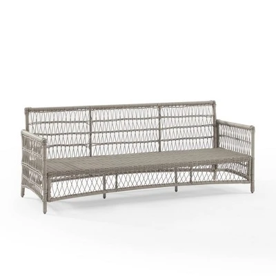 Thatcher Outdoor Steel Sofa Creme/Driftwood - Crosley - Image 6