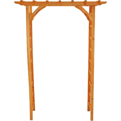 Sunnydaze Decor Sunnydaze Durable Wooden Arbor For Gardening, Walkways, And Wedding Decor With Weatherproof Finish - 78" - Image 7
