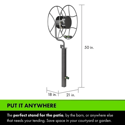 Yard Butler Free Standing Swivel Hose Reel - Water Hose Caddy For Yard Or Garden - Freestanding Metal Outdoor Water Pipe Stand - Image 5