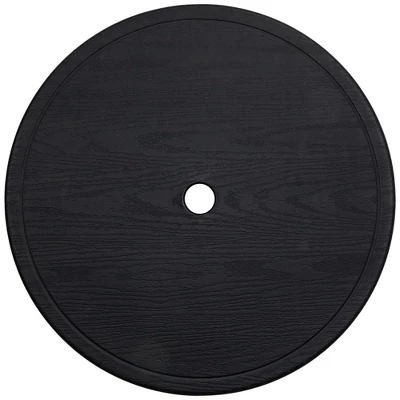 Northlight 19.75" Black Outdoor Umbrella Table Tray - Image 2