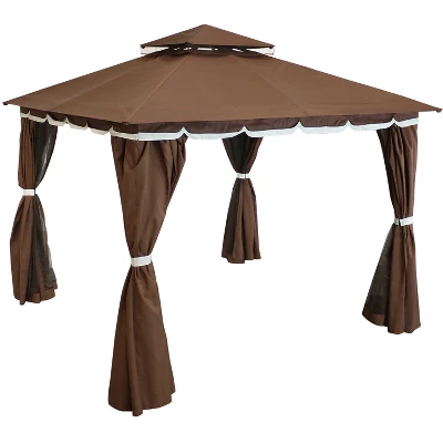 Sunnydaze Decor Sunnydaze Soft Top Rectangle Patio Gazebo With Screens And Privacy Walls For Backyard, Garden Or Deck - Image 10