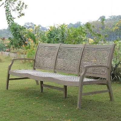 Teak Zuma Patio Sofa Gray - Cambridge Casual - Image 2