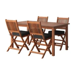 5pc Outdoor Dining Set - Natural - CorLiving