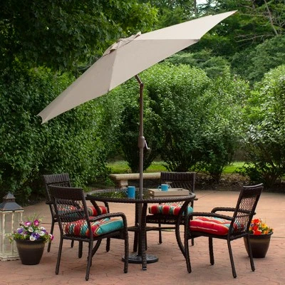 Northlight 9ft Outdoor Patio Market Umbrella With Hand Crank And Tilt - Taupe - Image 2