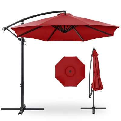 Best Choice Products 10ft Offset Hanging Outdoor Market Patio Umbrella W/ Easy Tilt Adjustment - Image 10
