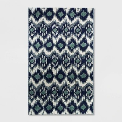 Ikat Outdoor Rug Blue - Threshold - Image 9