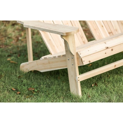 Wood Adirondack Love Seat - Patio Festival - Image 4