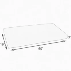 19" X 60" Anderson Indoor Outdoor Bench Cushion Bristol Sea Salt Gray - Sorra Home