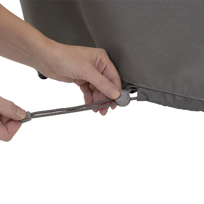 Classic Accessories Ravenna Water-Resistant Round Outdoor Daybed Cover, Dark Taupe - Image 4