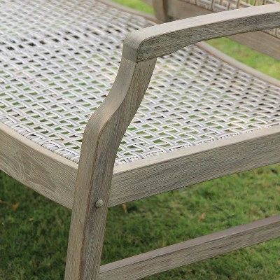 Teak Zuma Patio Sofa Gray - Cambridge Casual - Image 5