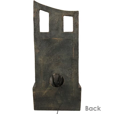 Sunnydaze Decor Sunnydaze 39"H Electric Polyresin And Fiberglass Modern Road Column Outdoor Water Fountain With LED Lights - Image 8