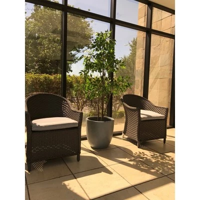 17" Kante Lightweight Concrete Modern Seamless Outdoor Planter Gray - Rosemead Home & Garden, Inc. - Image 5