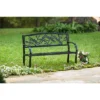 Evergreen Dragonfly Metal Garden Bench - Black