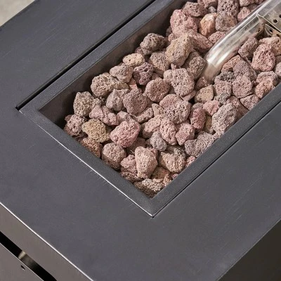 Thasos 10pc Acacia U-Shaped Farmhouse Sectional Sofa Set With Fire Pit - Gray - Christopher Knight Home - Image 6