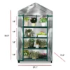 Nature Spring Greenhouse With 4 Shelves, PVC Cover, And Removable Locking Wheels - 19.3" X 63.3"