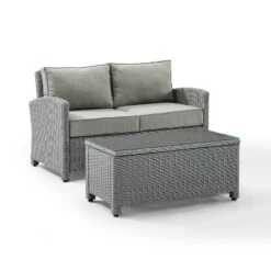 Bradenton Outdoor Wicker Sofa & Coffee Table Set - Crosley
