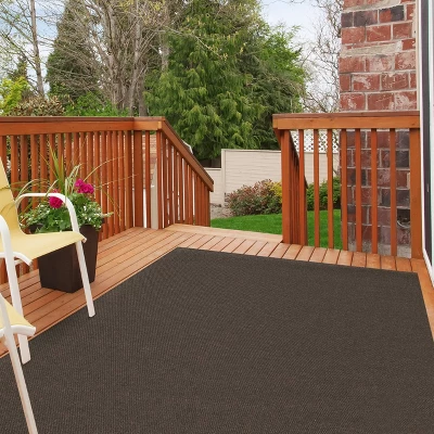 6' X 8' Hobnail Indoor/Outdoor Rug Chocolate - Foss Floors