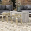 3pc Willa Aluminum & Wicker Patio Conversation Set - MiBasics