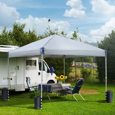 Aoodor Canopy Weights Bag Water Fillable, 176 Lbs Tent Weights Set Of 4 - Black - Image 5