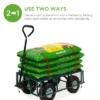 Best Choice Products Heavy-Duty Steel Garden Wagon Lawn Utility Cart W/ 400lb Capacity, Removable Sides, Handle