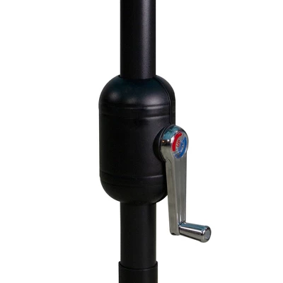 Northlight 8.85ft Outdoor Patio Lotus Umbrella With Hand Crank, Burgundy - Image 5