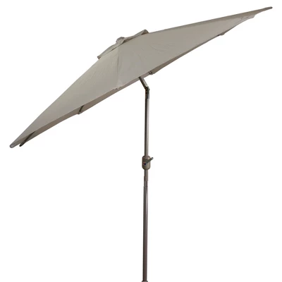 Northlight 9ft Outdoor Patio Market Umbrella With Hand Crank And Tilt - Taupe - Image 4
