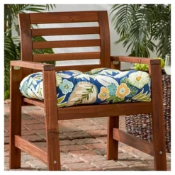 Marlow Floral Outdoor Seat Cushion - Kensington Garden