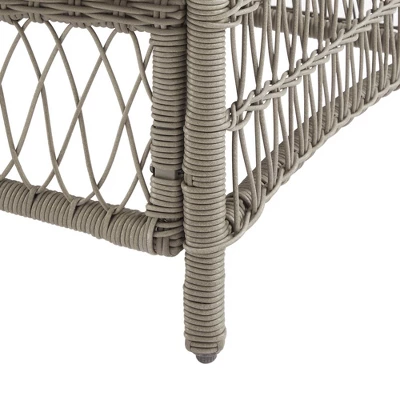 Thatcher Outdoor Steel Sofa Creme/Driftwood - Crosley - Image 9