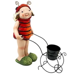 Design Toscano Polly The Lady Bug Fairy Garden Helper Statue