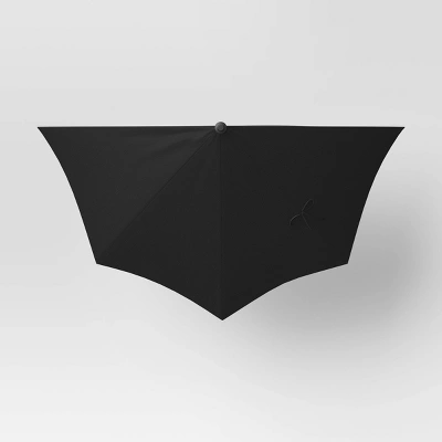 7.813'x8.83' Half Circle Patio Umbrella - Black Pole - Room Essentials™ - Image 3