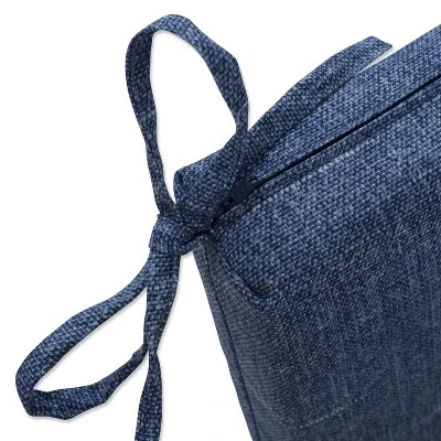 45" X 18" Outdoor/Indoor Bench Cushion Tory Denim Blue - Pillow Perfect - Image 2