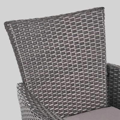 Bennett 7pc Acacia Wood And Wicker Dining Set - Christopher Knight Home - Image 4