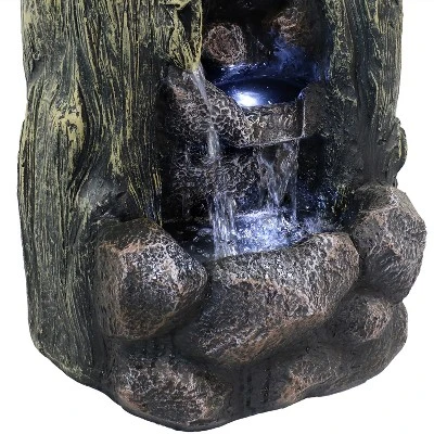 Sunnydaze Decor Sunnydaze 28"H Electric Glass Reinforced Concrete Cavern Of Mystery Outdoor Water Fountain With LED Light - Image 3