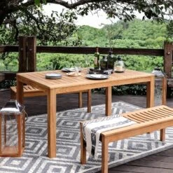 Chester 3pc Outdoor Teak Wood Picnic Set - Cambridge Casual