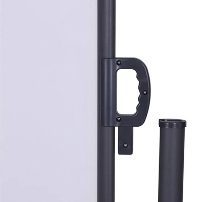 118" X 63" Retractable Outdoor Patio Balcony Deck Side Awning White - Captiva Designs - Image 3