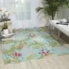 Waverly Un & Shade "Wailea Coast" Aqua Indoor/Outdoor Area Rug By Nourison