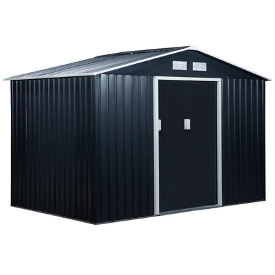 Outsunny Metal Storage Shed Garden Tool House With Double Sliding Doors, 4 Air Vents For Backyard, Patio - Image 8